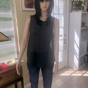 Helmut Lang high low sleeveless top